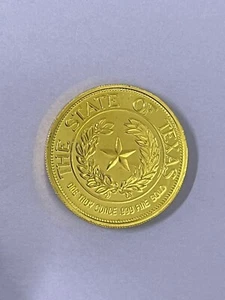 1987 - 1 Troy oz .999 Fine Gold - The State of Texas - Texas Gold Round - Picture 1 of 9