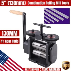 Manuelles Walzwerk Maschine Flachmuster Blech Schmuck Presse 130 mm US - Bild 1 von 11
