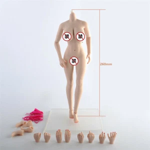 JIAOU DOLL 1:6 JOQ-10E-WS01 Pale Skin Large Breast 12" Female Action Figure Body - Picture 1 of 12