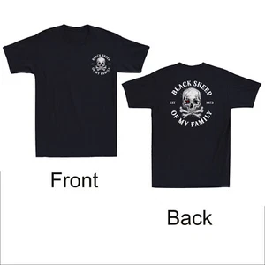Skeleton 1973 Black Sheep Of My Family Funny Gen X Front&Back Print Me's T-Shirt - Picture 1 of 8