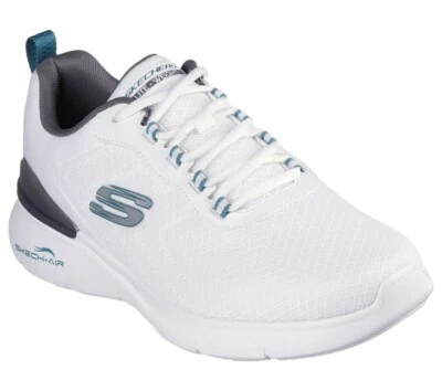 Sapato Man Skechers Air Dynamight Durron 232971 cor branco/turquesa novo em folha - Imagem 1 de 4