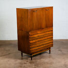 Mid Century Modern Highboy Dresser American Martinsville Dania 3 Drawer Cabinet