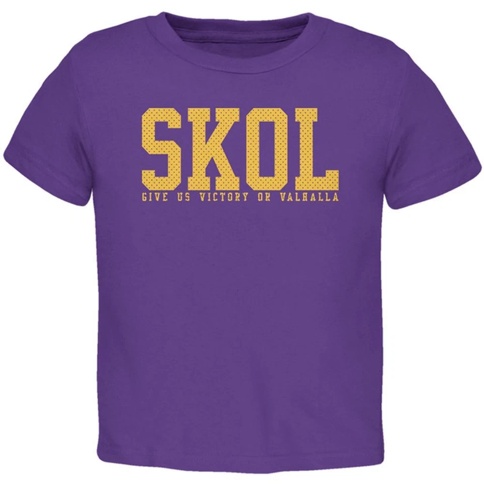 Camiseta para niños pequeños Vikings Skol Give Us Victory or Valhalla Foto 1 de 1