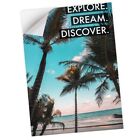1x Vertical Vinyl Sticker Explore Dream Discover Beach #63093