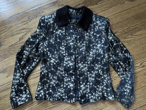 Y2K Clueless Jacket by Scott McClintock Faux Fur Collar M Millennium 2000 Sz 10 - Picture 1 of 9