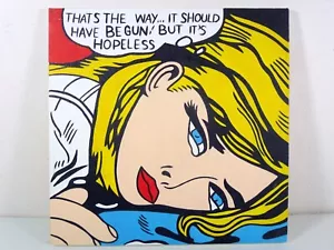 HST XX° Pop Art Roy Lichtenstein Andy Warhol TÊTE DE FILLE D - 41 x 40,5 cm N° 3 - Imagen 1 de 4