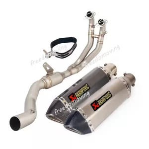 For Aprilia RS 660 TUONO 660 2021-2023 Slip On Exhaust System Front Tail Pipe - Foto 1 di 17
