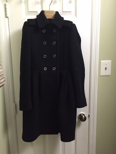 Cappotto di lana doppio seno nero MIU MIU taglia 38