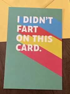 Divertida tarjeta de felicitación de cumpleaños humor pedo hilarante 5,5” X 8” sello club de comedia - Imagen 1 de 10