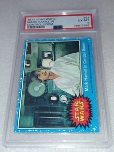 1977 Star Wars #61 MARK HAMILL IN CONTROL ROOM Star Wars (PSA EX-MT 6) - Picture 1 of 3