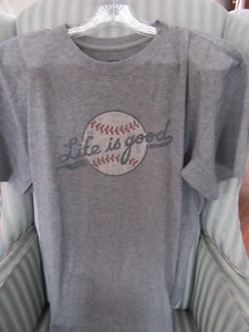 NWT LIFE IS GOOD MEN S/S CRUSHER TEE..BASEBALLL ICON....GREAT GIFT.... (S) - Picture 1 of 3