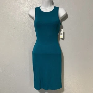 L*Space Tank Mini Ryan Dress Ribbed Size Small Back CutOut Deep Sea Blue NWT - Picture 1 of 7