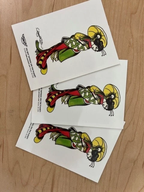 TATUAJES TEMPORALES ED HARDY - 3 DISEÑOS DE GEISHAS Foto 1 de 1