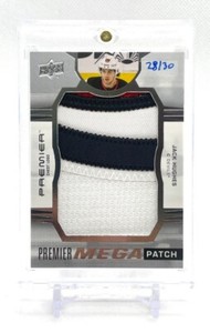 2021-22 Upper Deck Premier Jack Hughes Chest Logo Mega Patch #28/30
