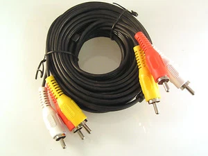 CABLE COMPUESTO 5M 3RCA PHONO AV MACHO Triple Cable,TV DVD Xbox L3PP5 OM1151 - Imagen 1 de 2