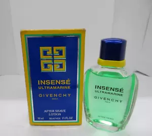 GIVENCHY INSENSE ULTRAMARINE 50 ml AFTERSHAVE LOTION FOR MEN RARE READ DESCR - Picture 1 of 4