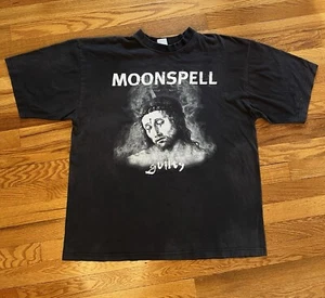 90s 1998 Moonspell Guilty Vintage T-shirt Rare Band Tee Gothic Metal Ozzfest - Picture 1 of 7