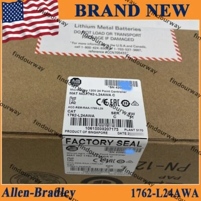 New NEW PLC 1762-L24AWA SER C MicroLogix 1200 24 Point Controller US AB - Image 1 of 4