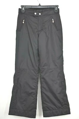 Pantalones de nieve Gap Kids negros delanteros a presión bolsillos con cremallera cintura ajustable talla 8 Foto 1 de 4