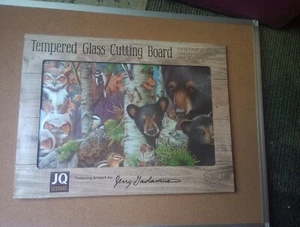 NOS Vintage Lg 12 x 16 Hartglas Schneidebrett Kunstwerk von Jerry Gadamus  - Bild 1 von 1