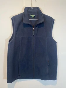LL Bean Woman’s Size Small Navy Polartec Stretch Fleece Pockets Full Zip Vest - Picture 1 of 12