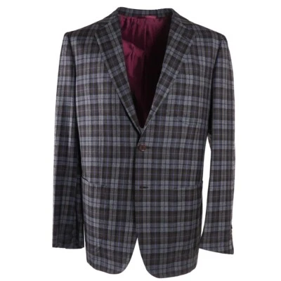 $3495 Abrigo deportivo de franela de peso medio a cuadros en capas SARTORIA PARTENOPEA 42 R Foto 1 de 4