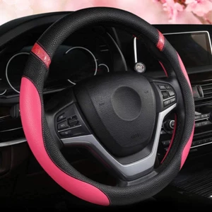 Universal Leather Steering Wheel Cover for Women Steering Wheel Cover for Car 15 - Picture 1 of 6