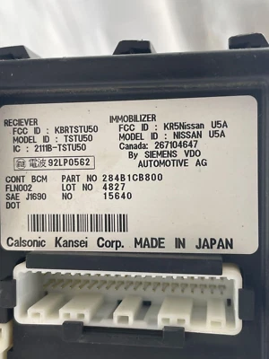 Nissan Murano 2005 fabricante de equipos originales BCM BCU carrocería módulo de control informático 284b1-cb800 Foto 1 de 4