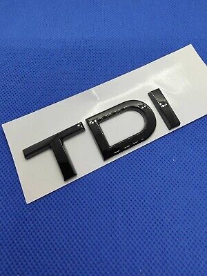 1 Logo TDI Noir Brillant Emblème Autocollant • 13.83€