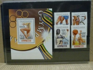 TANZANIA - Block + Satz postfrisch - Olympiade Seoul 1988 -. - Bild 1 von 1