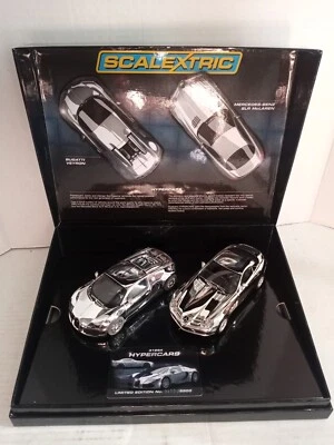 Scalextric Hypercars fully chromed #3169A BUGATTI & MARCEDES-BENZ NEW - Image 1 of 4