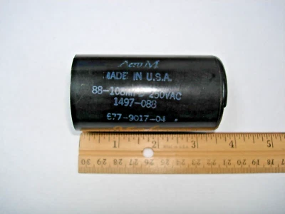 RV Air Conditioner Capacitor 88-108uF 250V Coleman RVAir AirXcel RV A/C 1497-088 - Image 1 of 3