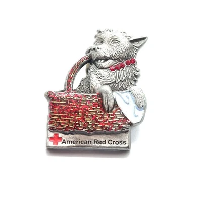 托托绿野仙踪美国红十字徽章怀安多特县章翻领珐琅 — 第 1/3 张图片