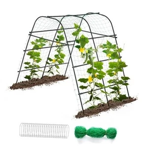 Cucumber Trellis for Raised Bed U-Frame Garden Arch Tunnel with 67" x 67" - Picture 1 of 7