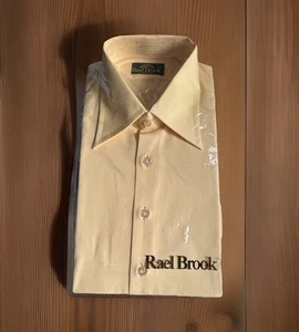 Camicia uomo vintage Rael Brook Magilene anni '70 maniche lunghe mai indossata 46" petto UK - Foto 1 di 10