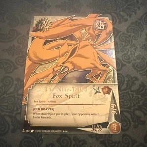 Naruto CCG The Nine-Tailed Fox Spirit Card Super Rare Foil English - Picture 1 of 10