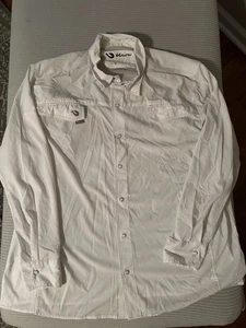 Mojo Sports Men’s White Pearl Snap Button Vented Fishing Shirt Size XXL - Picture 1 of 10