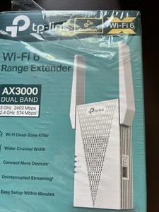 -NEW- TP-Link AX3000 WiFi 6 Range Extender (RE715X) - Afbeelding 1 van 4