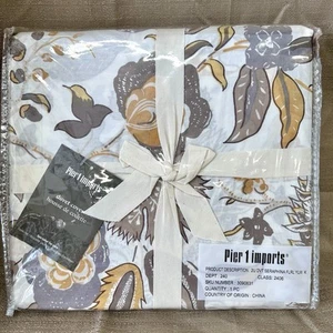Pier 1 Imports King Bettbezug 104”x94” Seraphina Floral Gelb Neu mit Etikett - Bild 1 von 6
