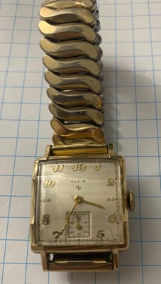 Vintage to Antique Elgin Small Second Hand 10k Yellow RGP Windup Wristwatch - Image 1 of 4