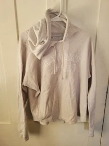 Victoria's Secret Embroidered Hoodie Sweatshirt Grey Womens Size Large L - Picture 1 of 3