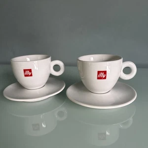 2 x Illy Cappuccino Coffee Cup & Saucer set 150ml - Picture 1 of 4