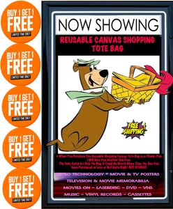 Yogi Bear Reusable Canvas Tote Bag Double Handles Free Post Buy 1 Get 1 Free - Picture 1 of 11