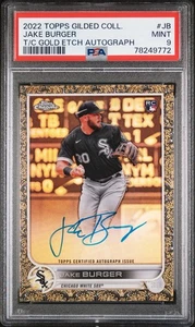 2022 Topps Gilded - #GEA-JB Jake Burger Gold Etch Rookie Auto 98/99. PSA Mint 9 - Picture 1 of 1