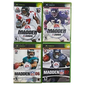 Madden NFL 2004, 2005, 2006 & 2007 Xbox EA Sports Simulation Video Games Lot 4 - Picture 1 of 6