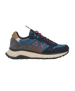 SUN68 Sneakers Uomo Z44128 FIRE AND CAMPING AI 24/25 pelle con logo ricamato 07  - Foto 1 di 8