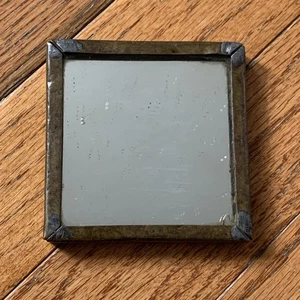 Vintage BELL SYSTEM Inspection Mirror Square Brass Telephone Company - Picture 1 of 8