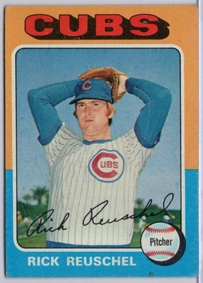Topps #153 Rick Reuschel 1975 en excelente estado Cubs Foto 1 de 2