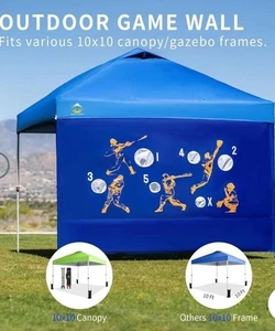 NEU Crown Shades Baldachin Seitenwand 10x10 Spielwand SGW blau mit 2 Kugeln - Bild 1 von 6