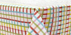 Tovaglia da cucina in vinile Peva, rotonda 70", ESTATE MULTICOLORE BUFALO CHECK, KO - Foto 1 di 17